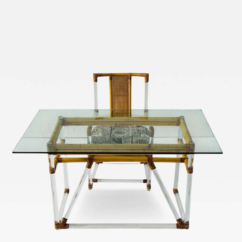 McGuire Bamboo and Lucite Desk Chair 1980