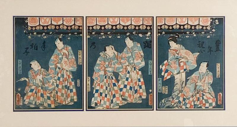 Meiji Triptych circa 1870