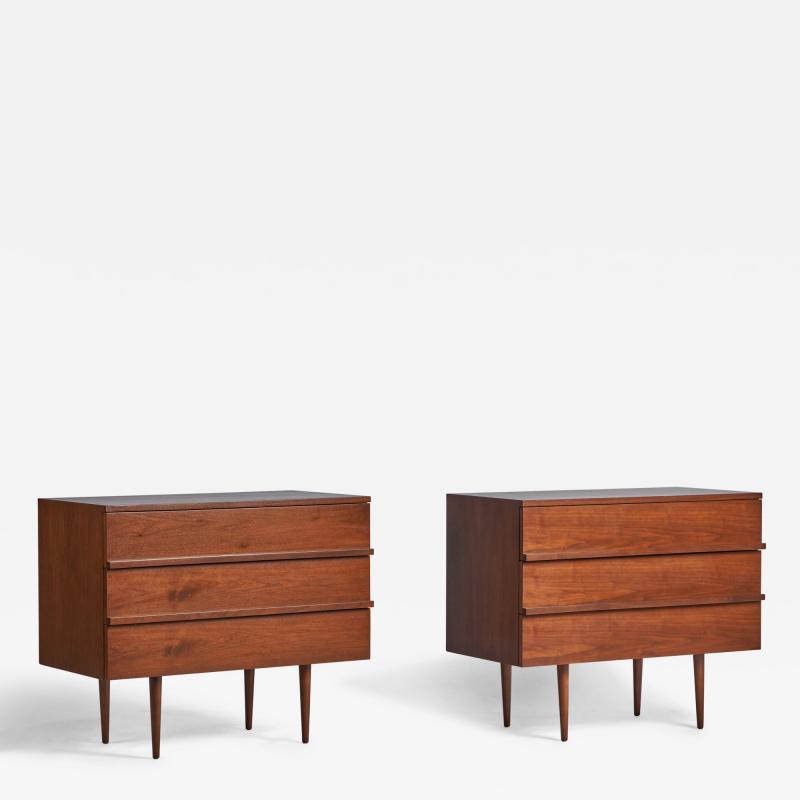 Mel Smilow Chests of Drawers in Walnut USA 1950s