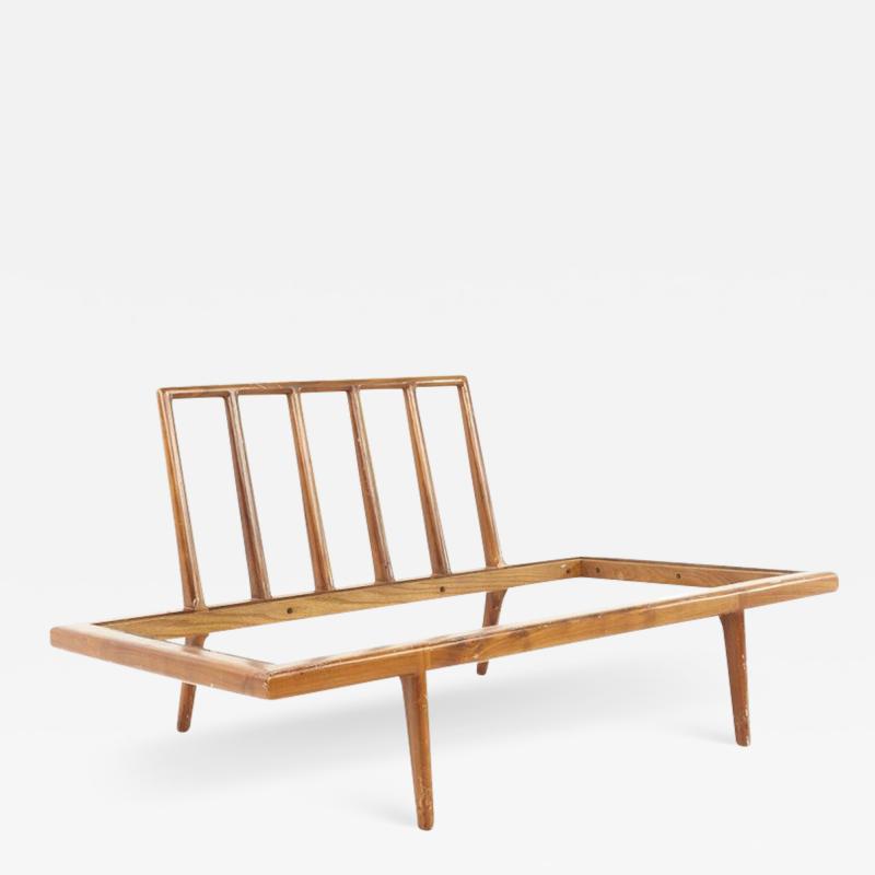 Mel Smilow Mid Century Wide Walnut Lounge Chair Daybed
