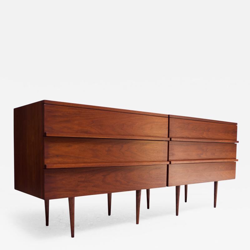 Mel Smilow Pair of Mel Smilow Three Drawer Walnut Chests