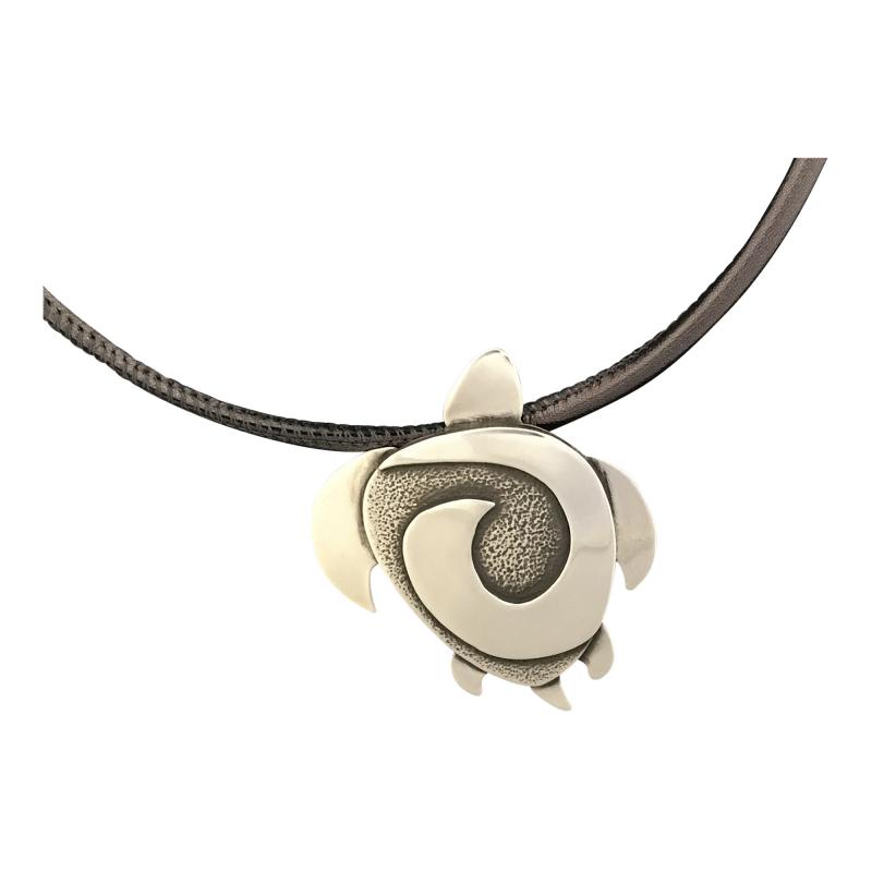 Melanie A Yazzie Swimmer Turtle Pendant