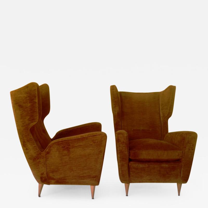 Melchiorre Bega 1940s Pair of M Bega Wings Armchairs