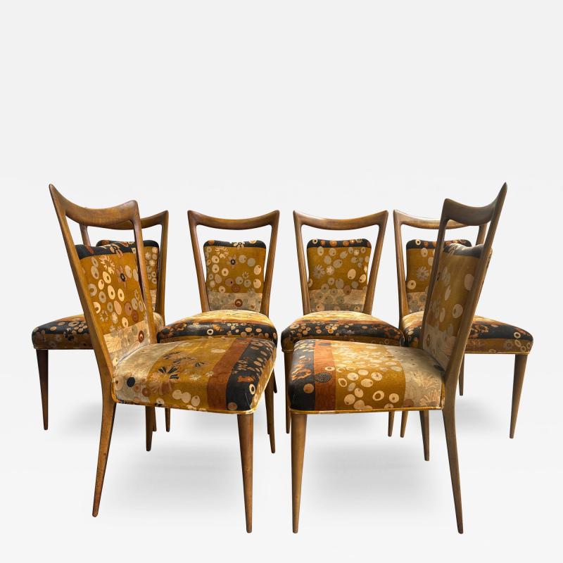 Melchiorre Bega Fabulous Set 6 Italian Melchiorre Bega Dining Chairs Jack Lenor Larsen