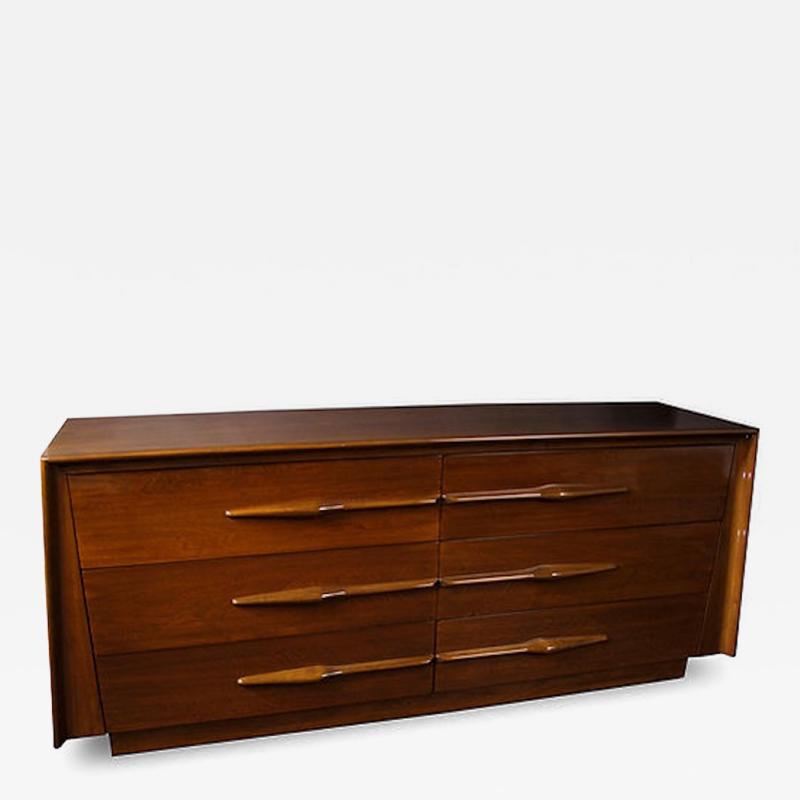 Melchiorre Bega Italian Modern Walnut 6 drawer Dresser Melchiorre Bega
