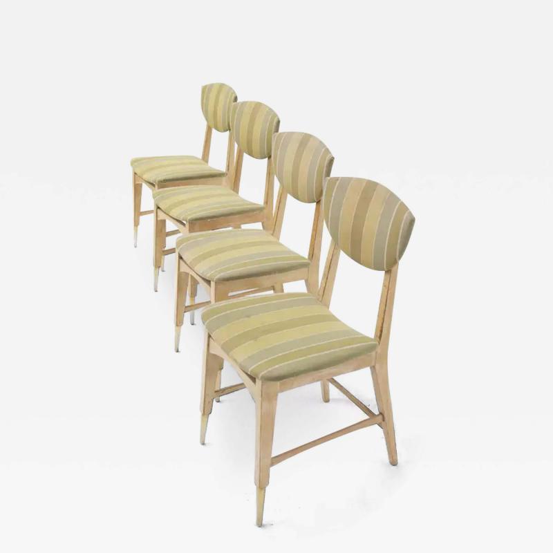 Melchiorre Bega Melchiorre Bega Vintage Wood and Fabric Chairs