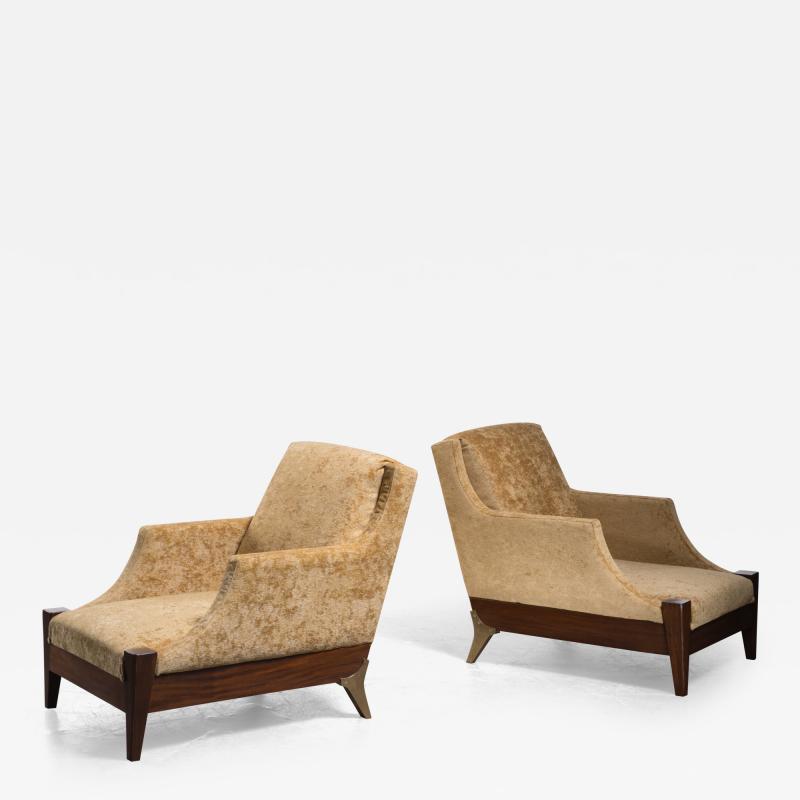 Melchiorre Bega Melchiorre Bega pair of lounge chairs