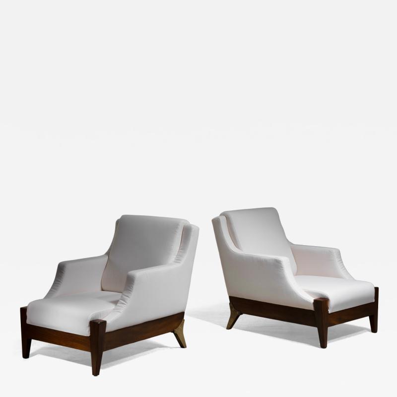 Melchiorre Bega Pair of Melchiorre Bega lounge chairs for FFB