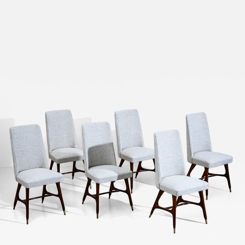 Melchiorre Bega Set of Six Side Chairs attributed to Melchiorre Bega 1898 1976 Italy 1950s
