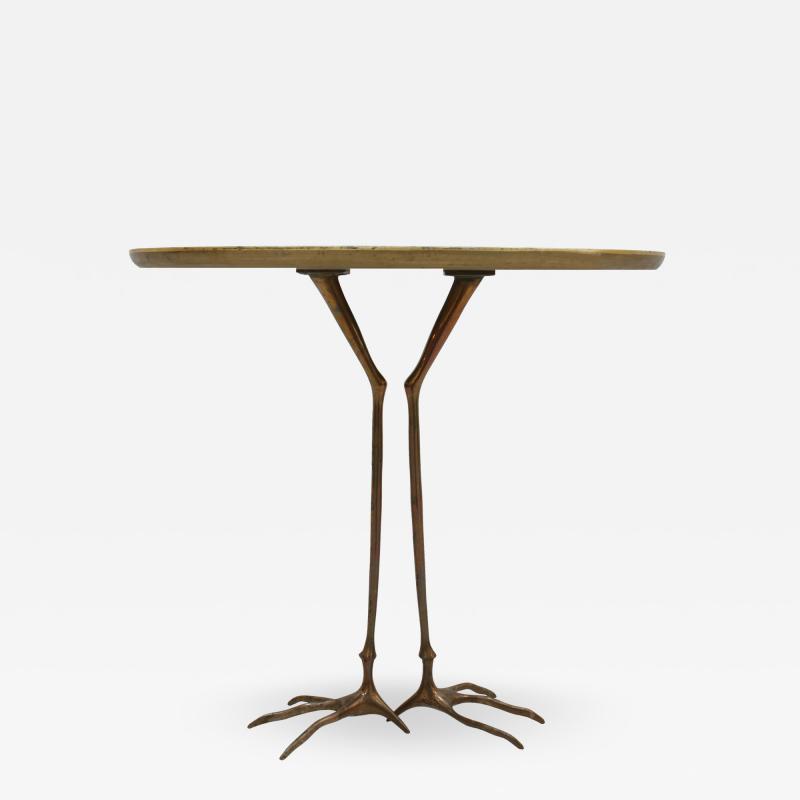 Meret Oppenheim Traccia Bronze and Gold Leaf Italian Table by Meret Oppenheim for Simon Gavina