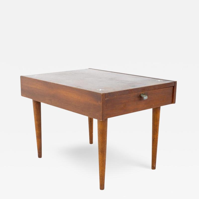 Merton Gershun Merton Gershun for American of Martinsville X Inlaid Walnut Side End Table