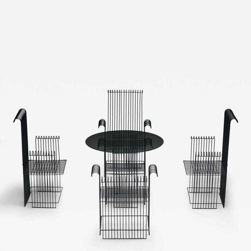 Metal Wire Modernist Garden Set France 1970s