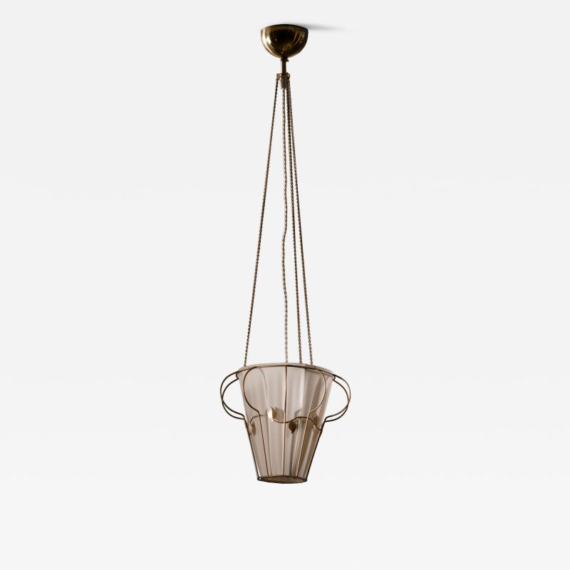Metal and fabric pendant