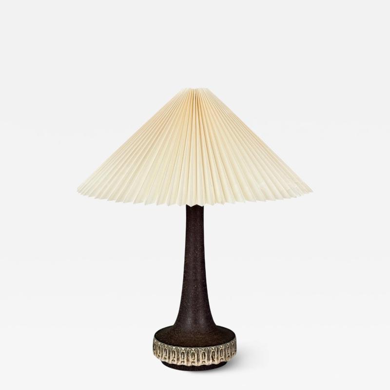 Michael Andersen S n Brown Stoneware Large Table Lamp Denmark 1960s