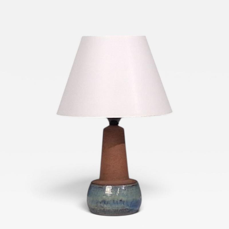 Michael Andersen S n Table Lamp Brown and Blue Stoneware Denmark 1960s