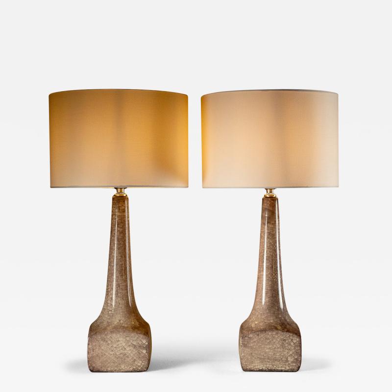 Michael Anderson Sons Pair of Ceramic Table Lamps Michael Anderson S n Denmark 1960s