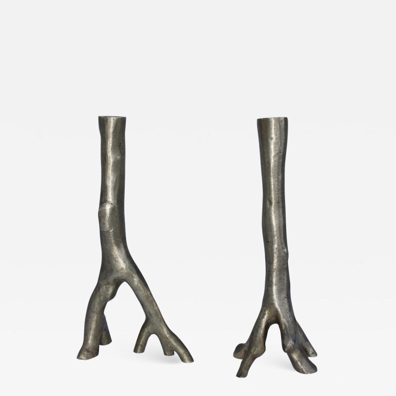 Michael Aram Early Michael Aram Forged Brass Candle Holders