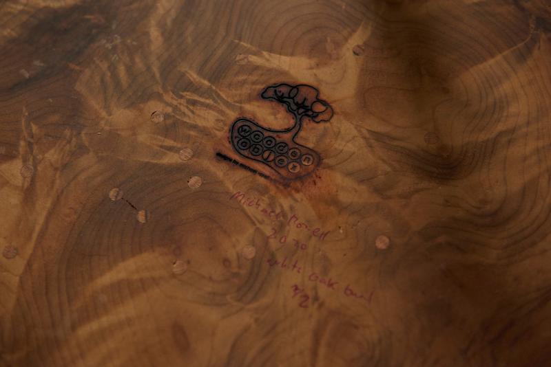 Michael Rozell - Pair of Side Tables in White Oak Burl Top by Michael ...