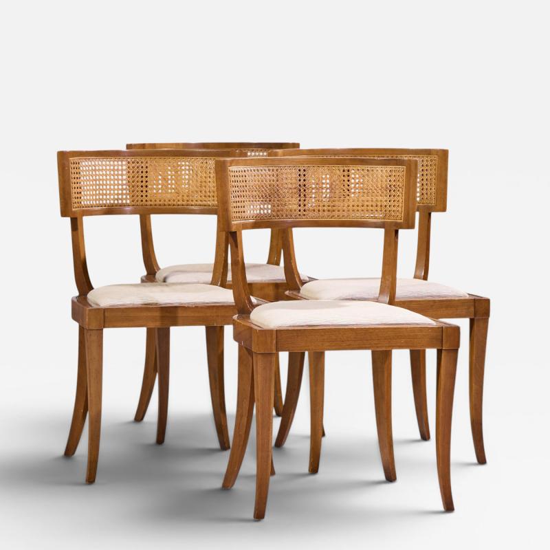 Michael Taylor Michael Taylor for Baker Klismos Mid Century Cane Dining Chairs Set of 4