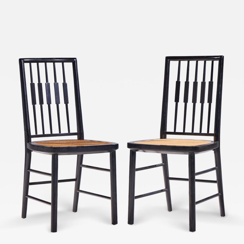 Michael Taylor Michael Taylor for Baker Mid Century Dining Chairs Pair