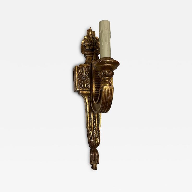 Michael Taylor Regency Style Panache for Michael Taylor Giltwood Single Light Wall Sconce