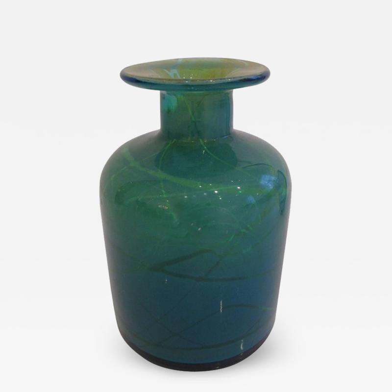 Micheal Harris Vibrant Blue Mdina Glass Vase by Micheal Harris