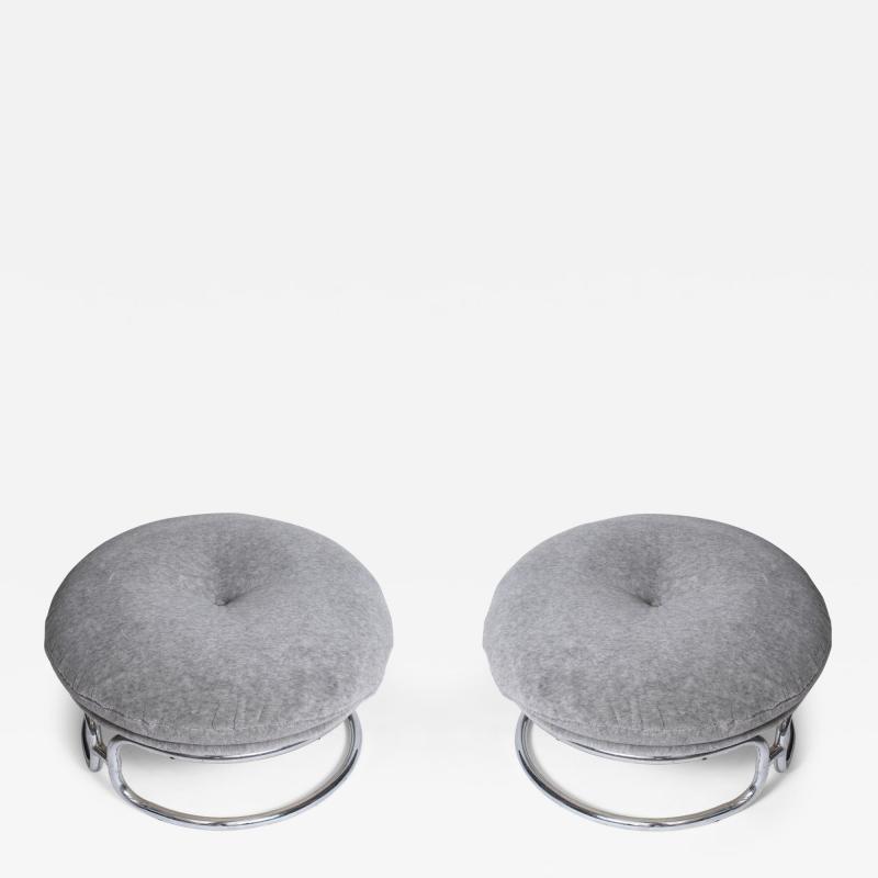 Michel Cadestin Pair of Karate ottomans by Michel Cadestin Ed Airborne France circa 1970