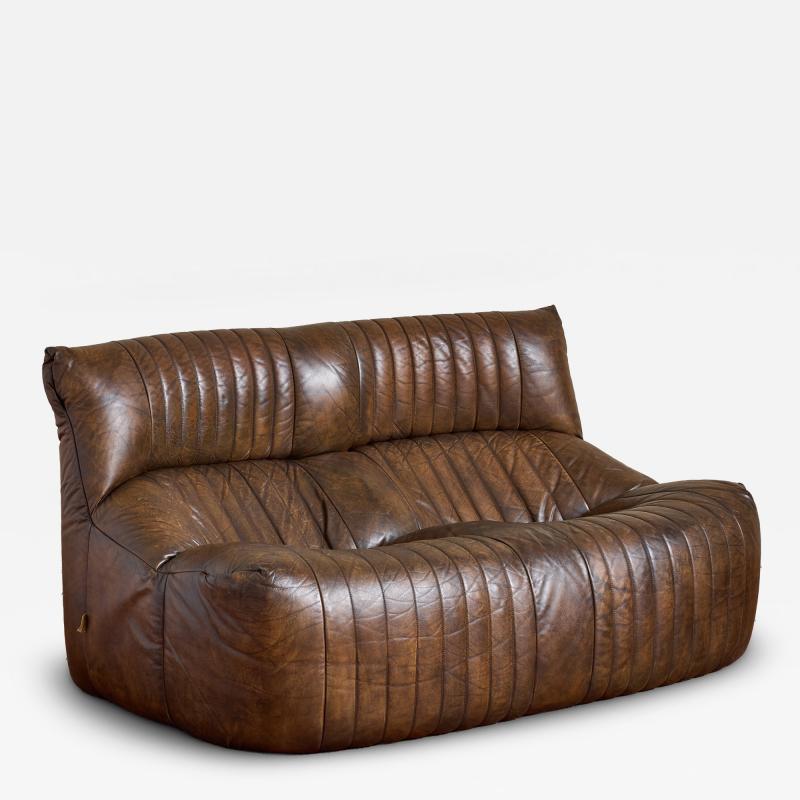 Michel Ducaroy Michel Ducaroy Leather Settee