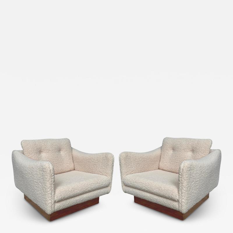 Michel Mortier Pair of SF116 Teckel armchairs by Michel Mortier Ed Steiner France circa 1963