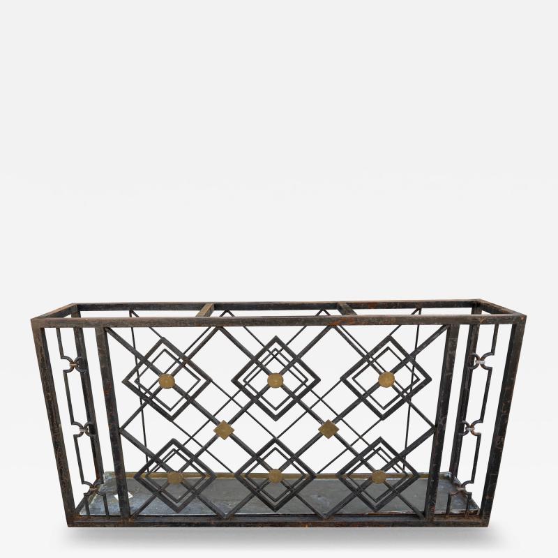 Michel Zadouna sky French Art Deco Wrought Iron Umbrella Stand