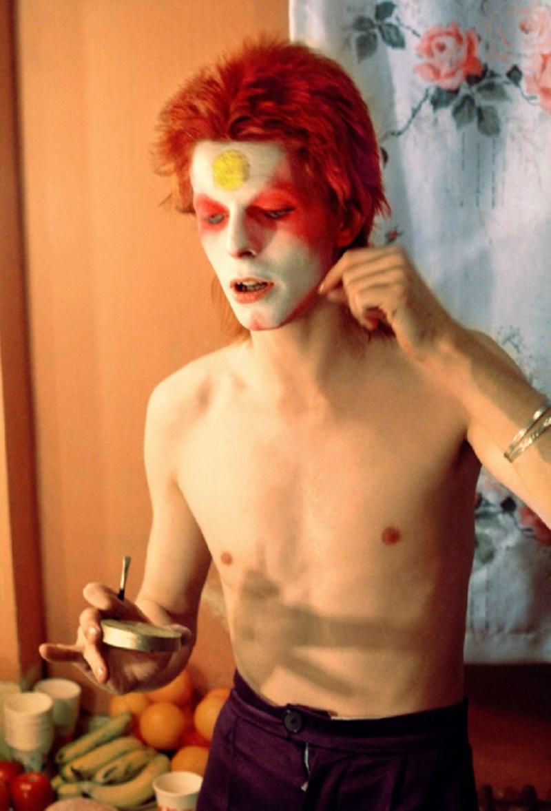 Mick Rock Bowie Backstage