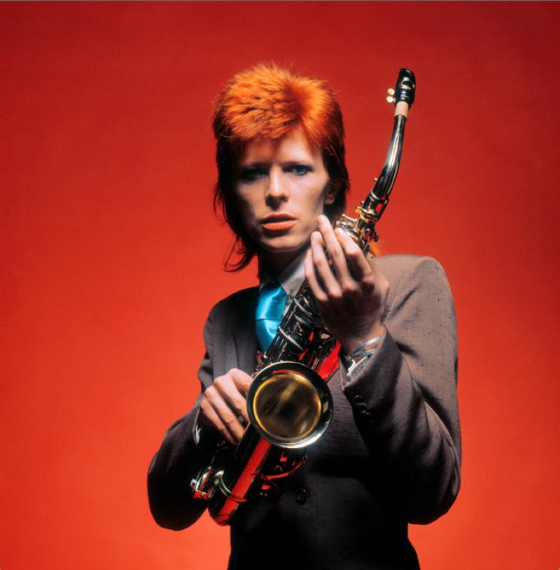 Mick Rock David Bowie With Sax