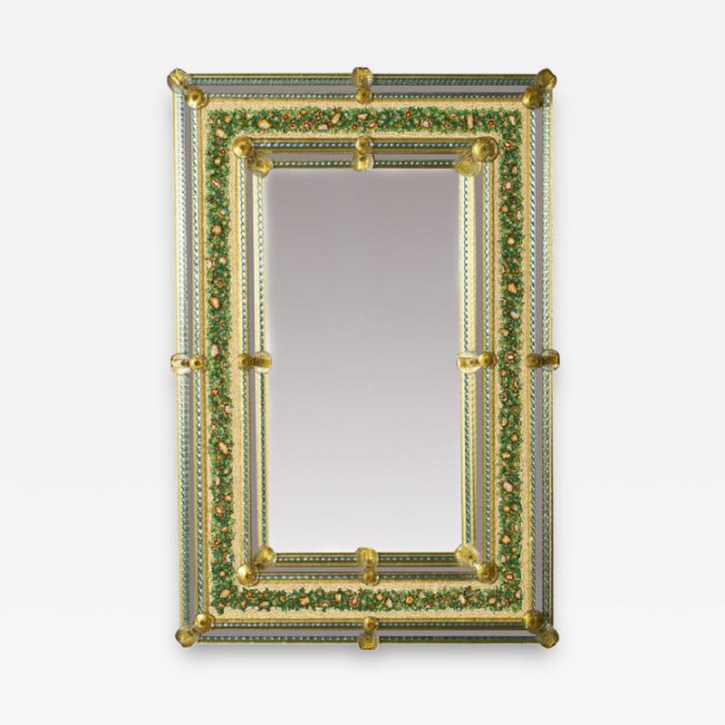 Micro Mosaic Venetian Murano Glass Mirror