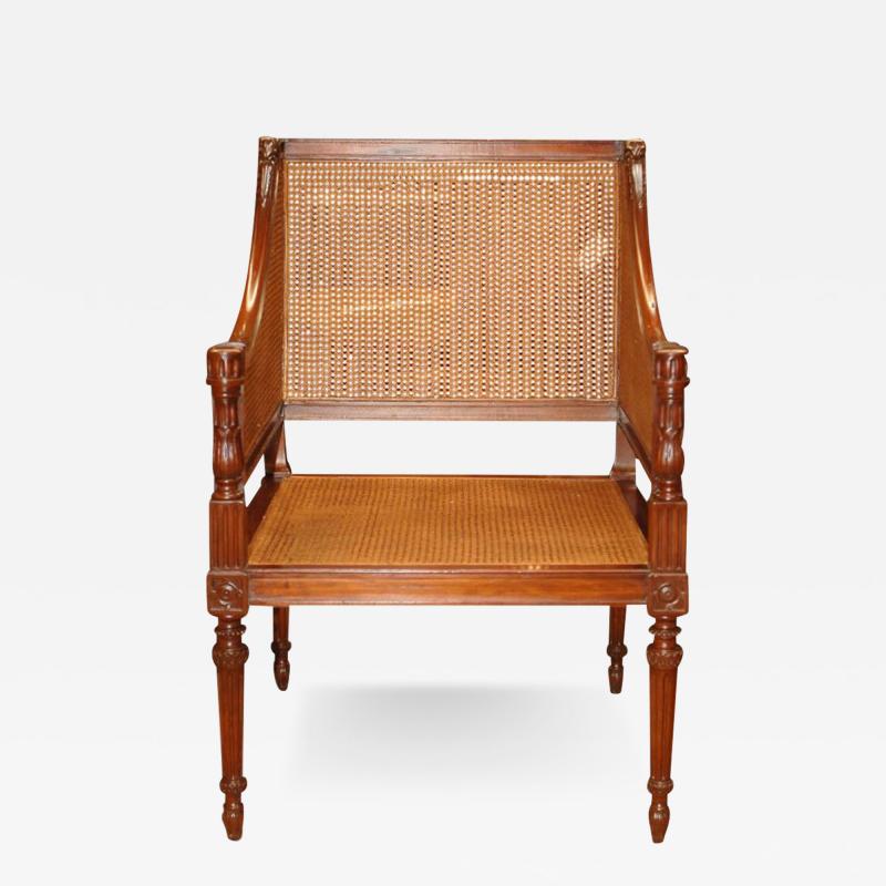 Mid 19th Century Large Caned Bergere Chair