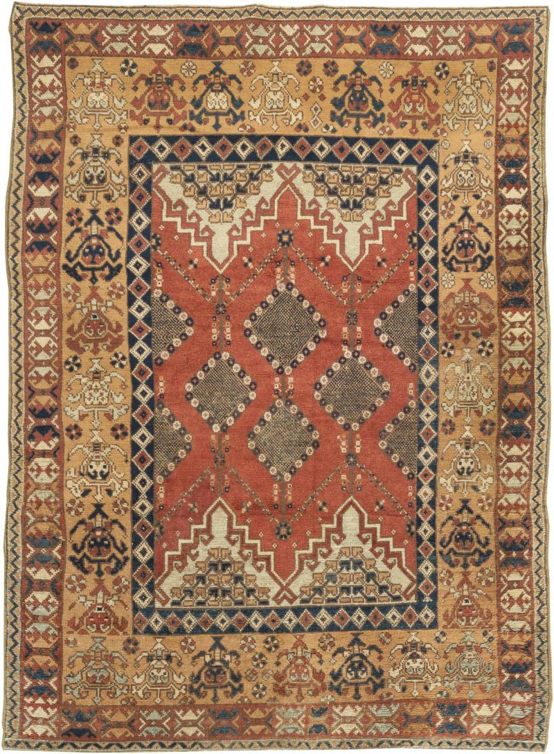 Mid 20th Century Handmade Moroccan Rug with Tribal Design