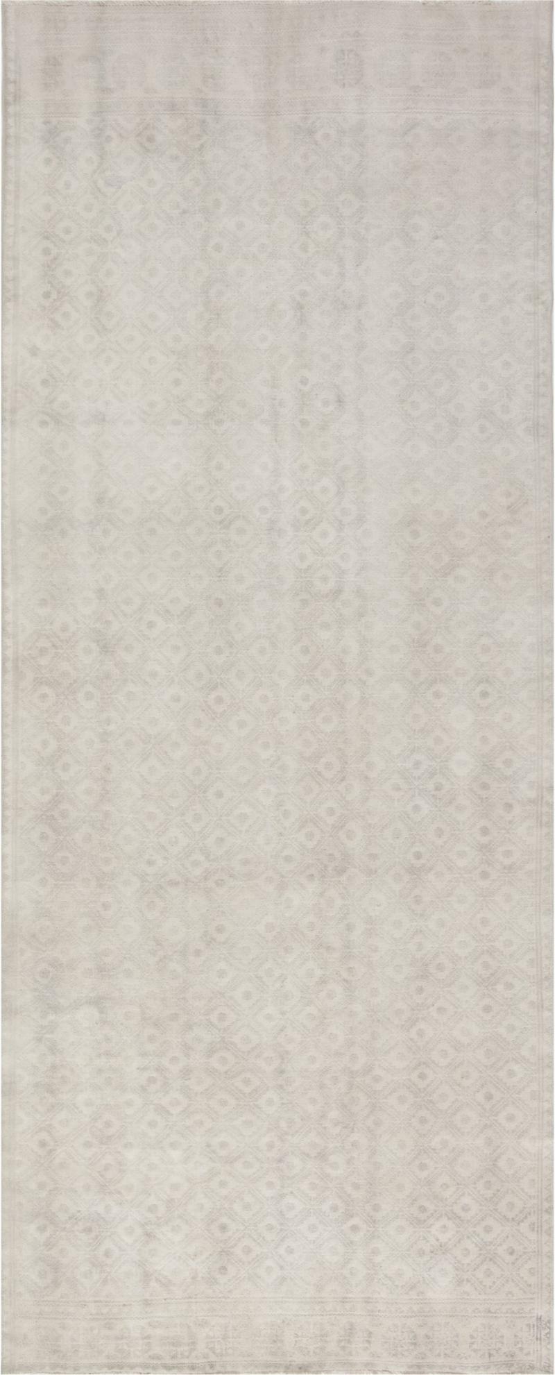 Mid 20th Century Indian Light Beige Handmade Cotton Runner