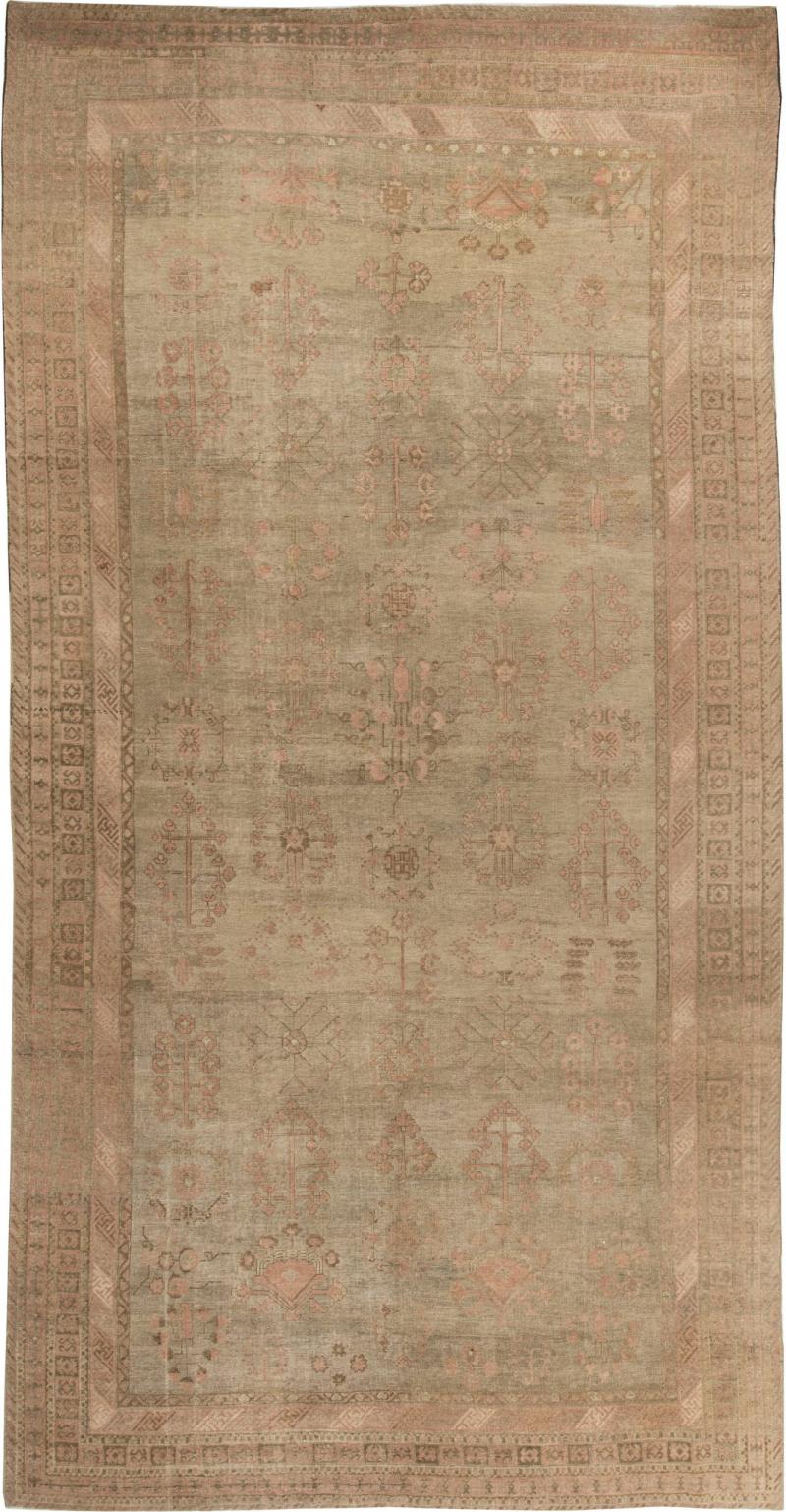 Mid 20th Century Samarkand Handmade Wool Rug