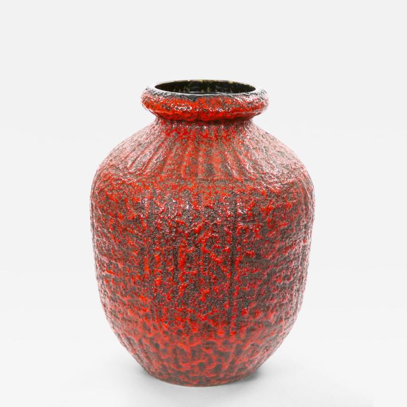 Mid 20th Century West German Large Fat Lava Decorative Vase