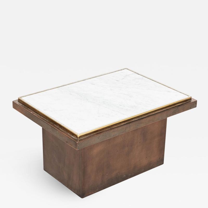 Mid Century Belgium Chrome Bronze Coffee Table