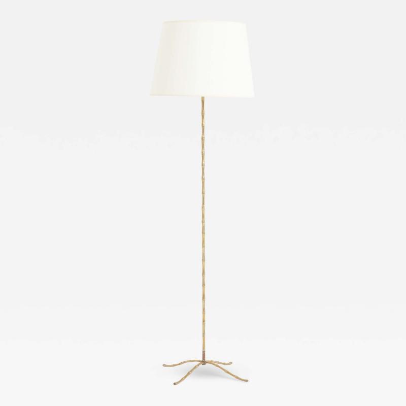 Mid Century Brass Bamboo Floor lamp