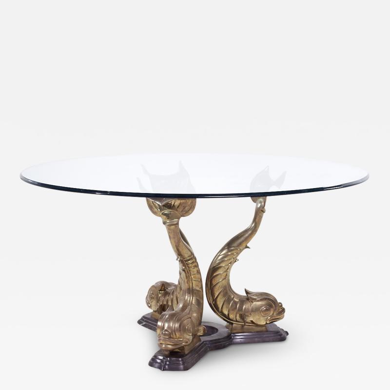 Mid Century Brass Koi Dining Table