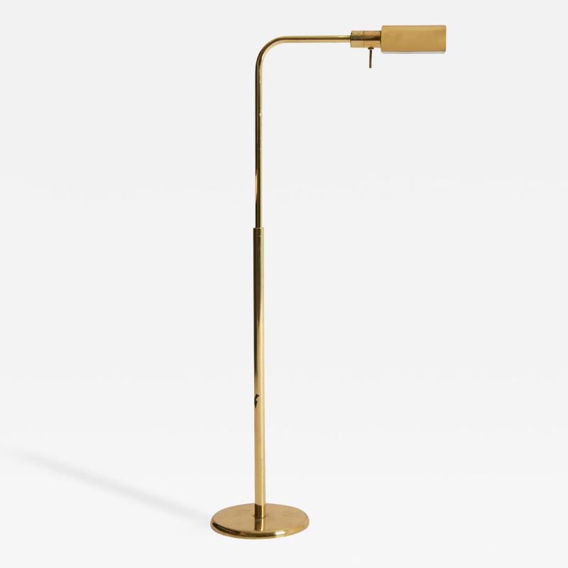 Mid Century Brass Reading Floor Lamp