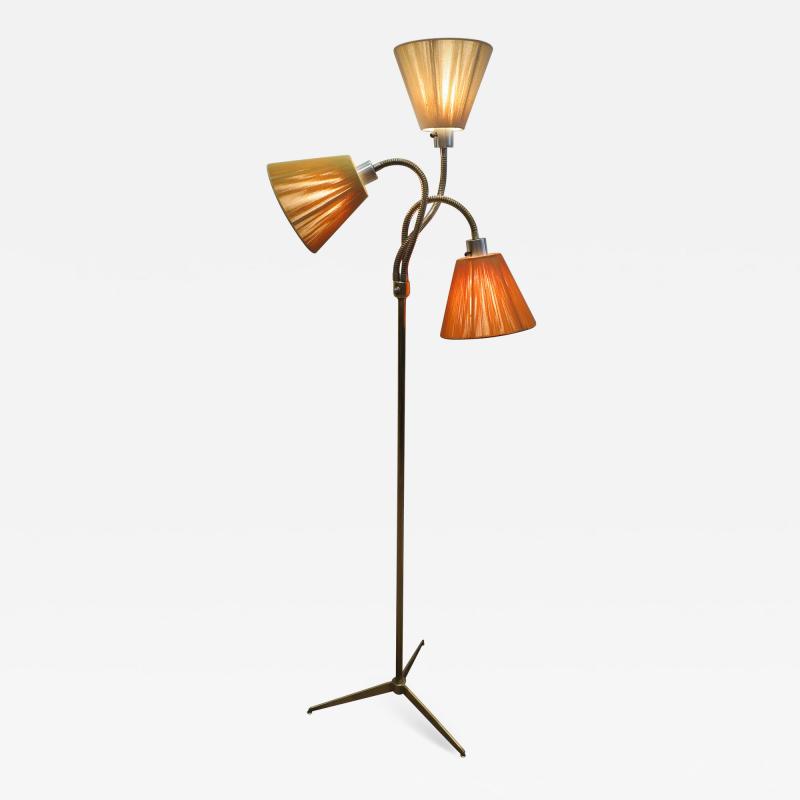 Mid Century Brass Triennale Floor Lamp