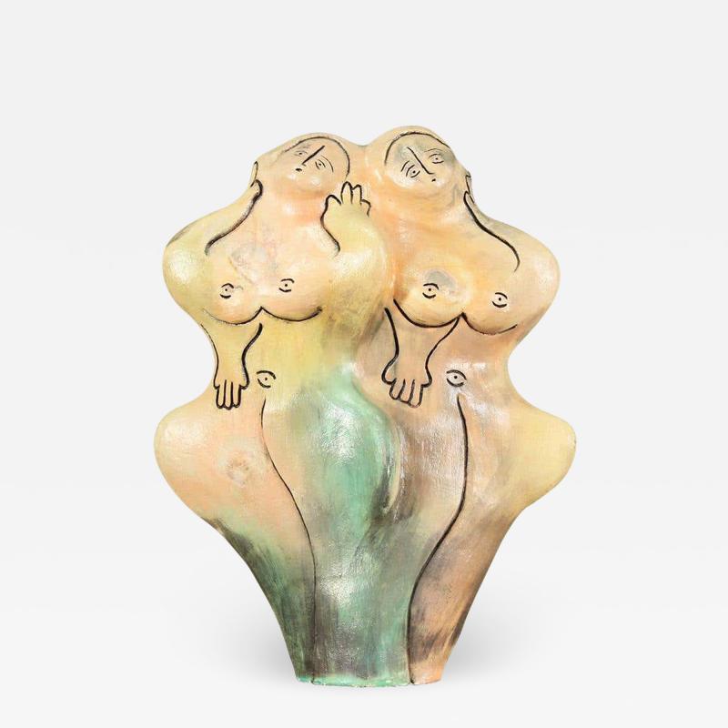 Mid Century Ceramic Nude Women Sculpture