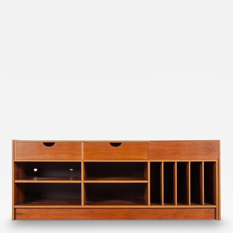 Mid Century Danish Modern Expanding 2 Piece Console Media Center Cabinet