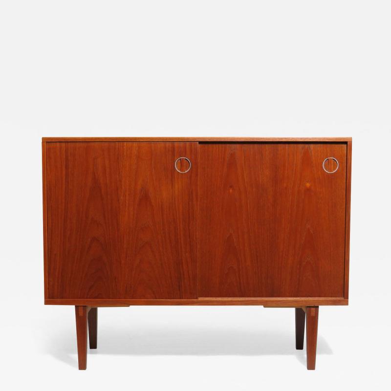 Mid Century Danish Narrow Teak Night Stand Entryway Cabinet