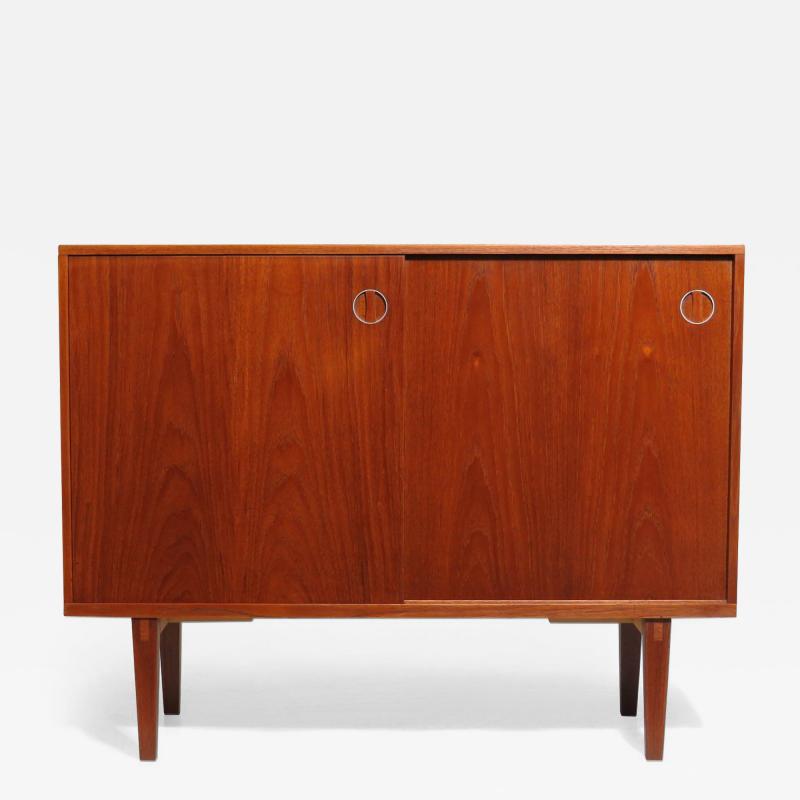 Mid Century Danish Narrow Teak Night Stand Entryway Cabinet