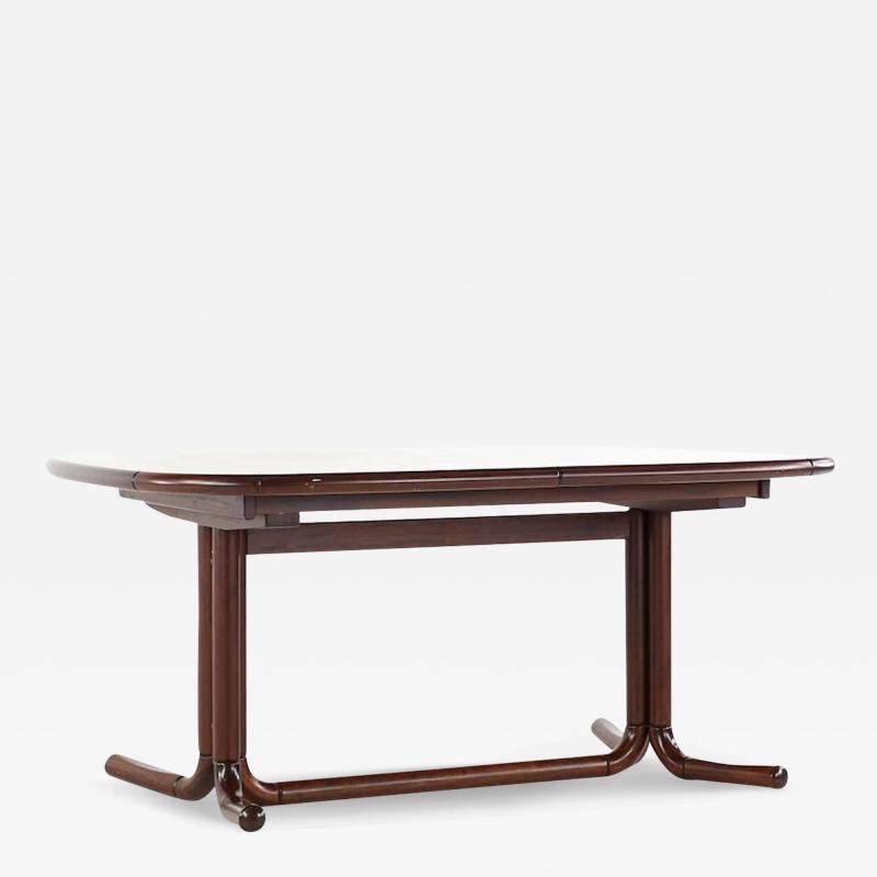 Mid Century Danish Rosewood Expanding Dining Table with 2 Leaves