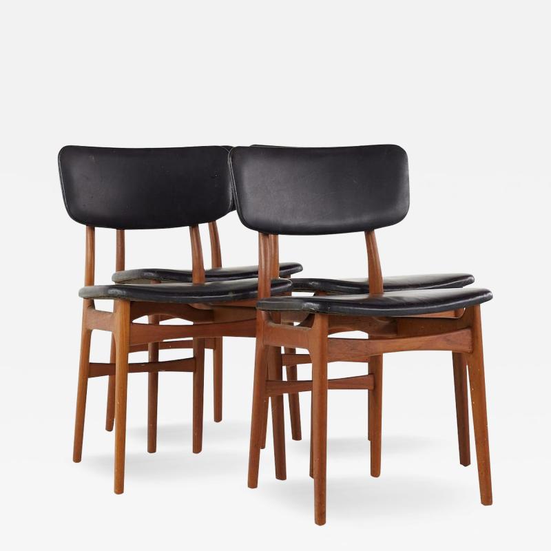Mid Century Danish Teak Dining Chairs Set of 4