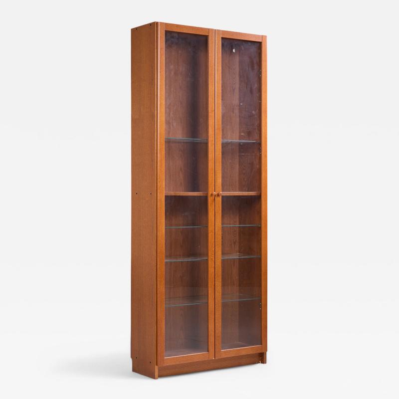 Mid Century Danish Teak Glass Door Display Cabinet